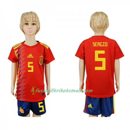 Fußballtrikots Spanien Sergio 5 Kinder WM 2018 Heimtrikotsatz kaufen